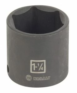Kobalt Impact Sockets & Impact Socket Sets Standard (SAE) 1/2-in Drive 1-1/4-in 6-Point Impact Socket