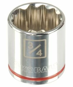 Kobalt Sockets & Socket Sets Standard (SAE) 3/8-in Drive 12-point 3/4-in Shallow Socket
