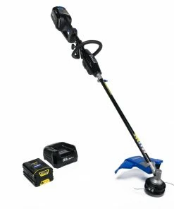 Kobalt Cordless Electric String Trimmers 80-Volt Max 16-in Straight Cordless String Trimmer with Attachment Capable and (Battery Included)