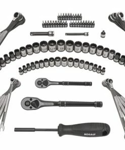 Kobalt Mechanics Tool Sets Universal 115-Piece Standard (SAE) and Metric Combination Matte Mechanics Tool Set (1/4-in; 3/8-in) -Kobalt Best Sale 05028175