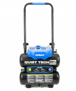 Kobalt Air Compressors Quiet Tech 4.3-Gallon Single Stage Portable Electric Twin Stack Air Compressor -Kobalt Best Sale 07752313