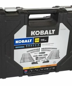 Kobalt Mechanics Tool Sets Universal 115-Piece Standard (SAE) and Metric Combination Matte Mechanics Tool Set (1/4-in; 3/8-in) -Kobalt Best Sale 07934418