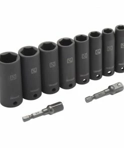 Kobalt Impact Sockets & Impact Socket Sets 10-Piece Standard (SAE) 3/8-in Drive Set 6-Point Impact Socket Set
