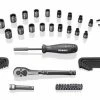 Kobalt Mechanics Tool Sets Universal 67-Piece Standard (SAE) and Metric Combination Matte Mechanics Tool Set (3/8-in)