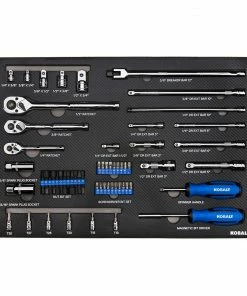 Kobalt Mechanics Tool Sets 300-Piece Standard (SAE) and Metric Combination Polished Chrome Mechanics Tool Set (1/4-in; 3/8-in) -Kobalt Best Sale 08236283