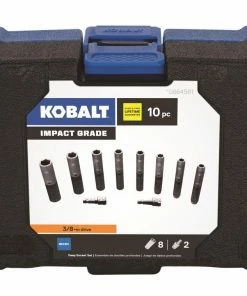 Kobalt Impact Sockets & Impact Socket Sets 10-Piece Metric 3/8-in Drive Set 6-Point Impact Socket Set -Kobalt Best Sale 08822226