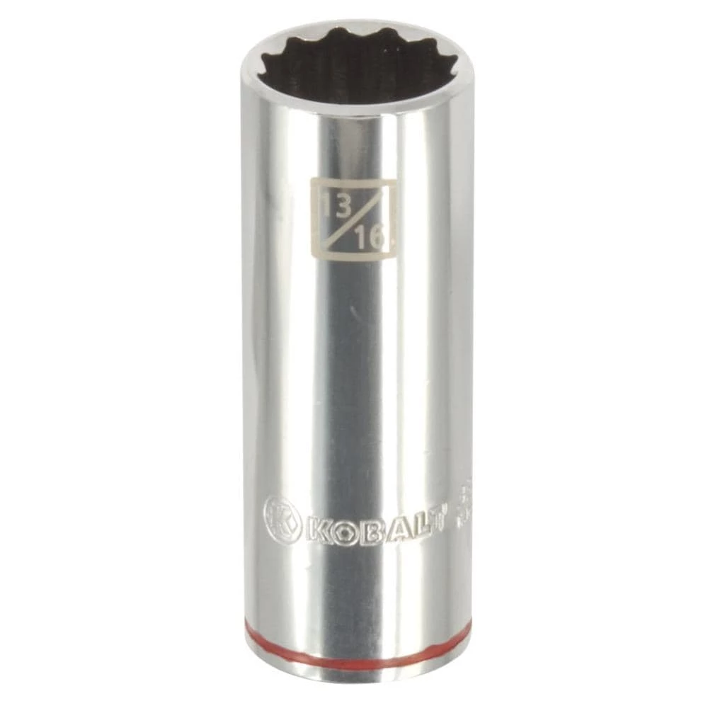 Kobalt Sockets & Socket Sets Standard (SAE) 1/2-in Drive 12-point 13/16-in Deep Socket 1 Kobalt Sockets & Socket Sets Standard (SAE) 1/2-in Drive 12-point 13/16-in Deep Socket