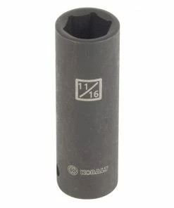 Kobalt Impact Sockets & Impact Socket Sets Standard (SAE) 1/2-in Drive 11/16-in 6-Point Impact Socket