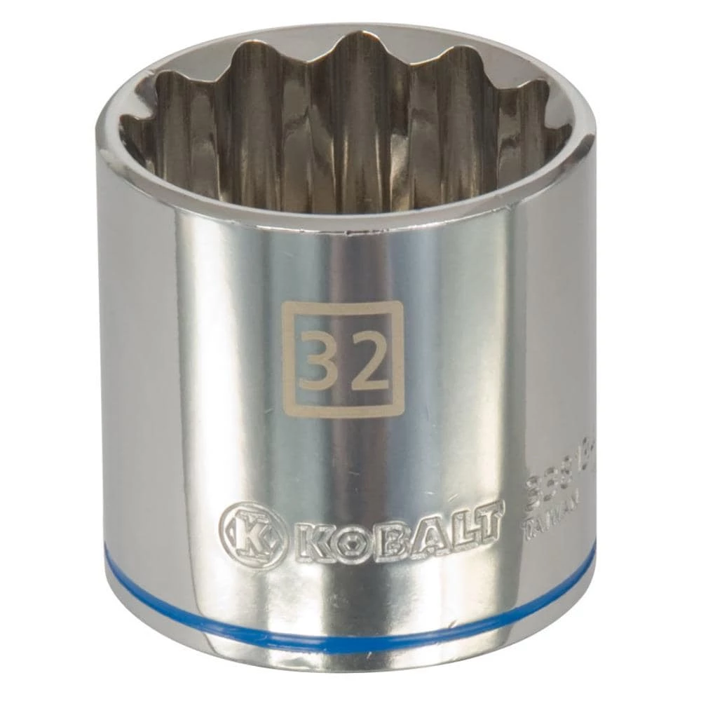 Kobalt Sockets & Socket Sets Metric 1/2-in Drive 12-point 32-mm Shallow Socket 1 Kobalt Sockets & Socket Sets Metric 1/2-in Drive 12-point 32-mm Shallow Socket