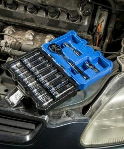 Kobalt Mechanics Tool Sets 19-Piece Metric Polished Chrome Mechanics Tool Set (3/8-in) -Kobalt Best Sale 09963215 scaled