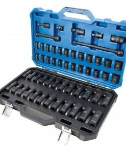 Kobalt Impact Sockets & Impact Socket Sets 55-Piece Standard (SAE) and Metric Combination 1/2-in Drive Set 6-Point Impact Socket Set -Kobalt Best Sale 10019101 scaled