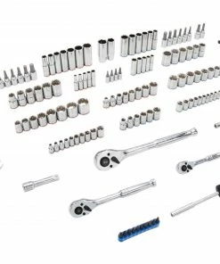 Kobalt Mechanics Tool Sets 154-Piece Standard (SAE) and Metric Combination Polished Chrome Mechanics Tool Set (1/4-in; 3/8-in) -Kobalt Best Sale 10182276 scaled