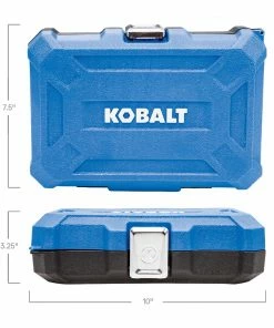 Kobalt Mechanics Tool Sets 64-Piece Standard (SAE) and Metric Combination Polished Chrome Mechanics Tool Set (1/4-in; 3/8-in; 1/2-in;) -Kobalt Best Sale 10409011