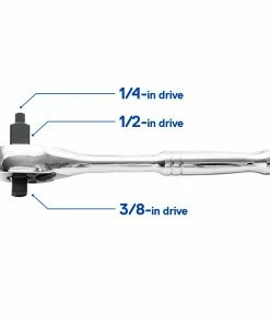 Kobalt Mechanics Tool Sets 64-Piece Standard (SAE) and Metric Combination Polished Chrome Mechanics Tool Set (1/4-in; 3/8-in; 1/2-in;) -Kobalt Best Sale 10409015