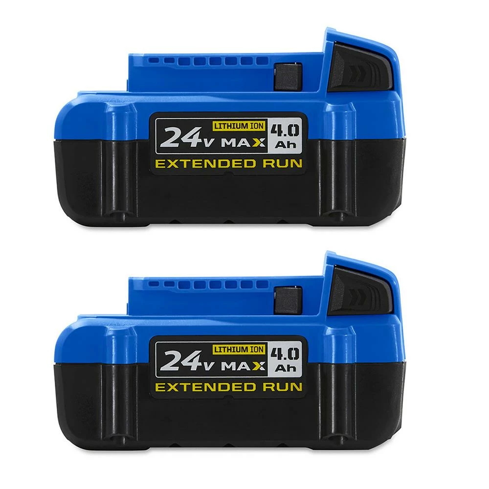 Kobalt Power Tool Batteries & Chargers 24-Volt Max 2-Pack 4 Amp-Hour; 4 Amp-Hour Lithium Power Tool Battery 1 Kobalt Power Tool Batteries & Chargers 24-Volt Max 2-Pack 4 Amp-Hour; 4 Amp-Hour Lithium Power Tool Battery