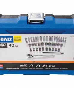 Kobalt Mechanics Tool Sets 40-Piece Standard (SAE) and Metric Combination Polished Chrome Mechanics Tool Set (3/8-in) -Kobalt Best Sale 11255130 scaled