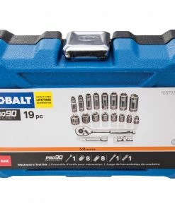 Kobalt Mechanics Tool Sets 19-Piece Metric Polished Chrome Mechanics Tool Set (3/8-in) -Kobalt Best Sale 11264438 scaled