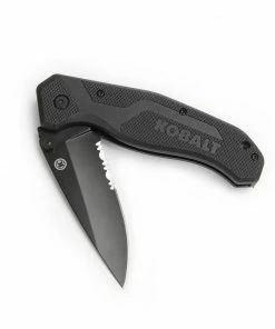 Kobalt Pocket Knives 3.5-in Stainless Steel Blade with Serration Pocket Knife
