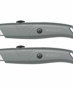 Kobalt Utility Knives Kobalt 2pk retractable utility knife 18mm 6-Blade Retractable Utility Knife with On Tool Blade Storage