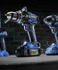 Kobalt Power Tool Combo Kits XTR 3-Tool 24-Volt Max Brushless Power Tool Combo Kit with Hard Case (2-Batteries Included and Charger Included) -Kobalt Best Sale 15485393 scaled