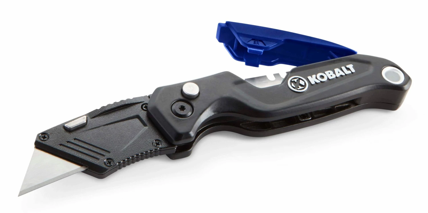 Kobalt Utility Knives Speed Release 10-Blade Folding Utility Knife with On Tool Blade Storage 2 Kobalt Utility Knives Speed Release 10-Blade Folding Utility Knife with On Tool Blade Storage - Image 2