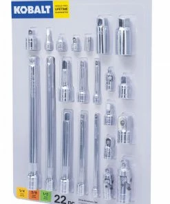 Kobalt Drive Tool & Socket Accessories 22-Piece 1/4-in, 3/8-in and 1/2-in drive tools Drive Accessory Set -Kobalt Best Sale 15686713 scaled