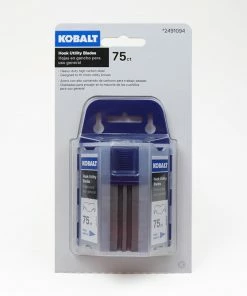 Kobalt Replacement Utility Blades Carbon Steel Hook Utility Razor Blade(75-Pack)