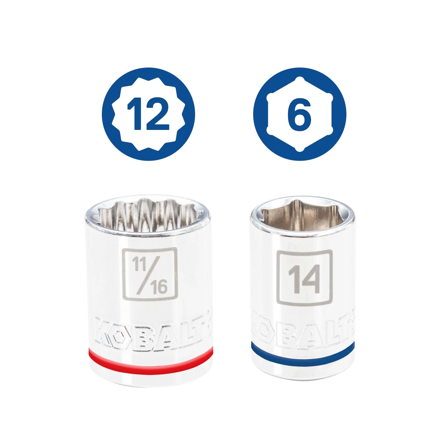 Kobalt Mechanics Tool Sets 118-Piece Standard (SAE) and Metric Combination Polished Chrome Mechanics Tool Set (3/8-in;) 8 Kobalt Mechanics Tool Sets 118-Piece Standard (SAE) and Metric Combination Polished Chrome Mechanics Tool Set (3/8-in;) - Image 8