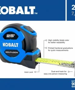 Kobalt Tape measures 25-ft Auto Lock Tape Measure -Kobalt Best Sale 16463822