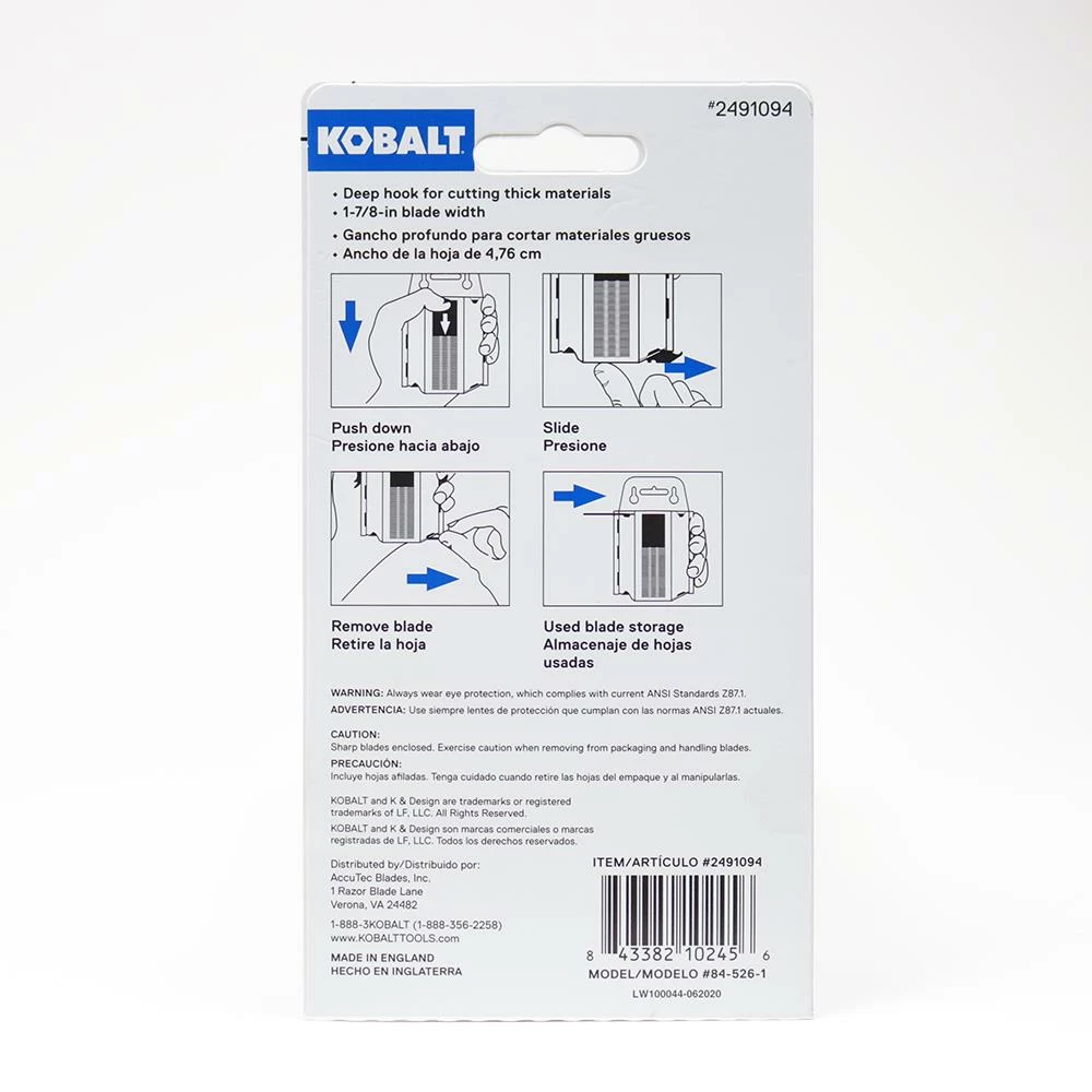Kobalt Replacement Utility Blades Carbon Steel Hook Utility Razor Blade(75-Pack) 2 Kobalt Replacement Utility Blades Carbon Steel Hook Utility Razor Blade(75-Pack) - Image 2