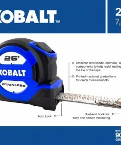 Kobalt Tape measures 25-ft Auto Lock Tape Measure -Kobalt Best Sale 16732140