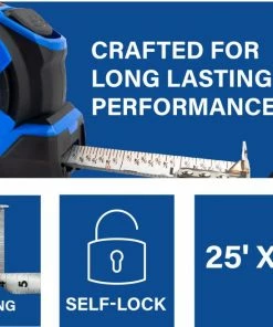 Kobalt Tape measures 25-ft Auto Lock Tape Measure -Kobalt Best Sale 16732141