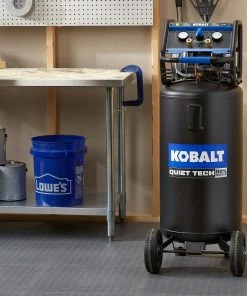 Kobalt Air Compressors Quiet Tech 26-Gallon Single Stage Portable Corded Electric Vertical Air Compressor 9 Kobalt Air Compressors Quiet Tech 26-Gallon Single Stage Portable Corded Electric Vertical Air Compressor -Kobalt Best Sale 16863219