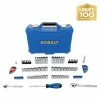 Kobalt Mechanics Tool Sets Centennial 100-Piece Standard (SAE) and Metric Combination Polished Chrome Mechanics Tool Set (1/4-in; 3/8-in)