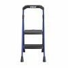Kobalt Step Stools 2-Step 300-lb Capacity Black Steel Foldable Step Stool