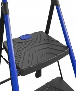 Kobalt Step Stools 2-Step 300-lb Capacity Black Steel Foldable Step Stool -Kobalt Best Sale 17788049