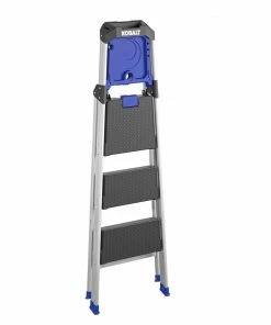 Kobalt Step Stools 3-Step 250-lb Capacity Gray Aluminum Foldable Step Stool 11 Kobalt Step Stools 3-Step 250-lb Capacity Gray Aluminum Foldable Step Stool -Kobalt Best Sale 17788090