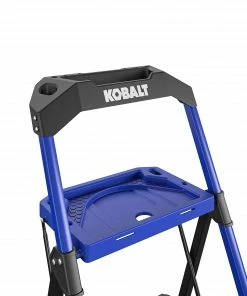 Kobalt Step Stools 3-Step 300-lb Capacity Black Steel Foldable Step Stool -Kobalt Best Sale 17788336