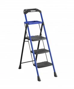 Kobalt Step Stools 3-Step 300-lb Capacity Black Steel Foldable Step Stool -Kobalt Best Sale 17788338