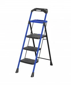 Kobalt Step Stools 3-Step 300-lb Capacity Black Steel Foldable Step Stool -Kobalt Best Sale 17788340