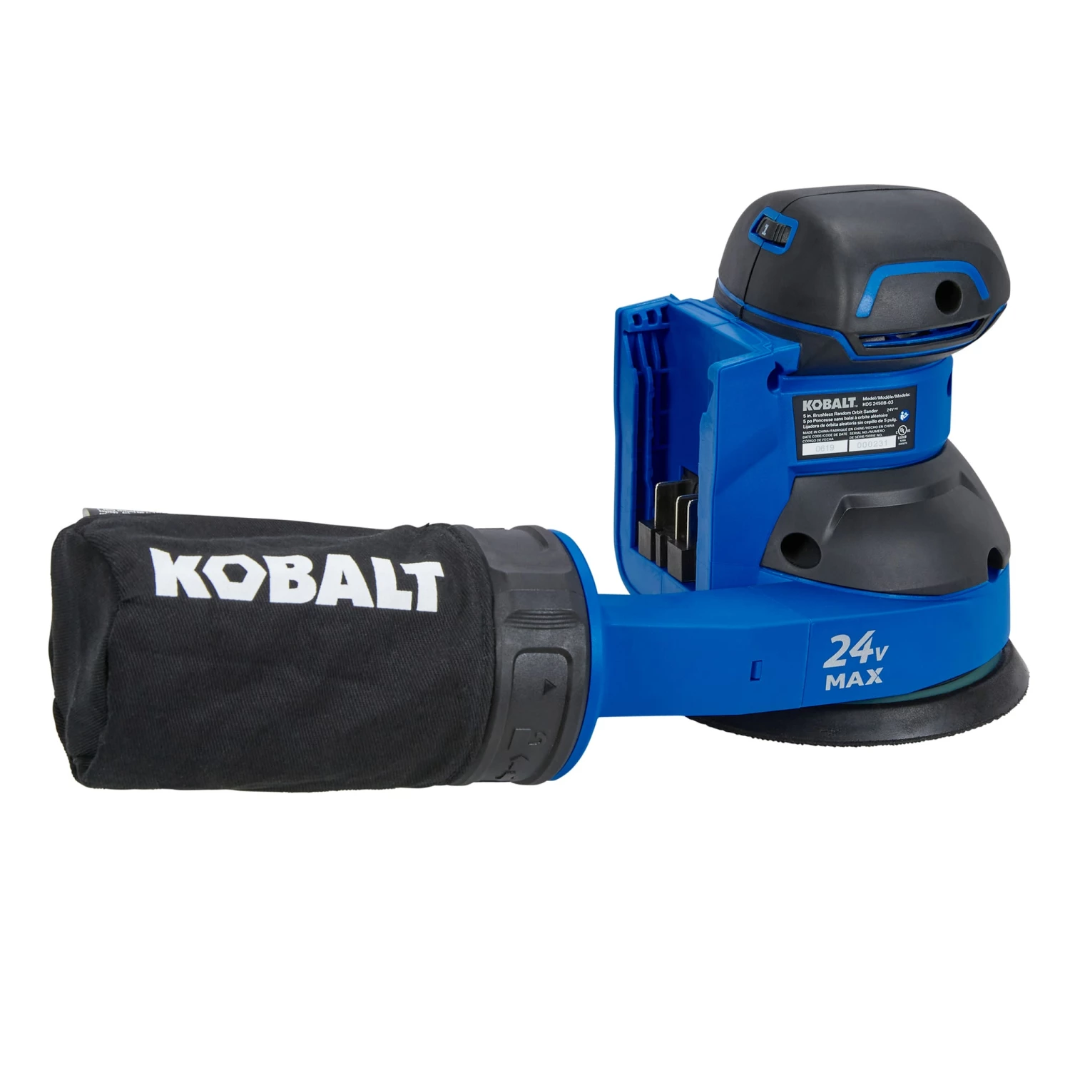 Kobalt Power Sanders Brushless 24-Volt Brushless Cordless Random Orbital Sander with Dust Management 3 Kobalt Power Sanders Brushless 24-Volt Brushless Cordless Random Orbital Sander with Dust Management - Image 3