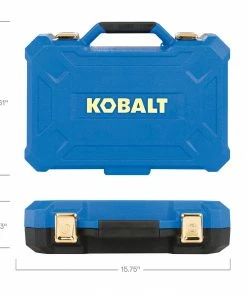 Kobalt Mechanics Tool Sets Centennial 100-Piece Standard (SAE) and Metric Combination Polished Chrome Mechanics Tool Set (1/4-in; 3/8-in) -Kobalt Best Sale 40333067 scaled