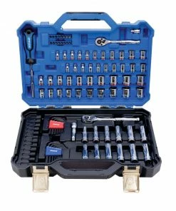 Kobalt Mechanics Tool Sets Centennial 100-Piece Standard (SAE) and Metric Combination Polished Chrome Mechanics Tool Set (1/4-in; 3/8-in) -Kobalt Best Sale 40333068 scaled