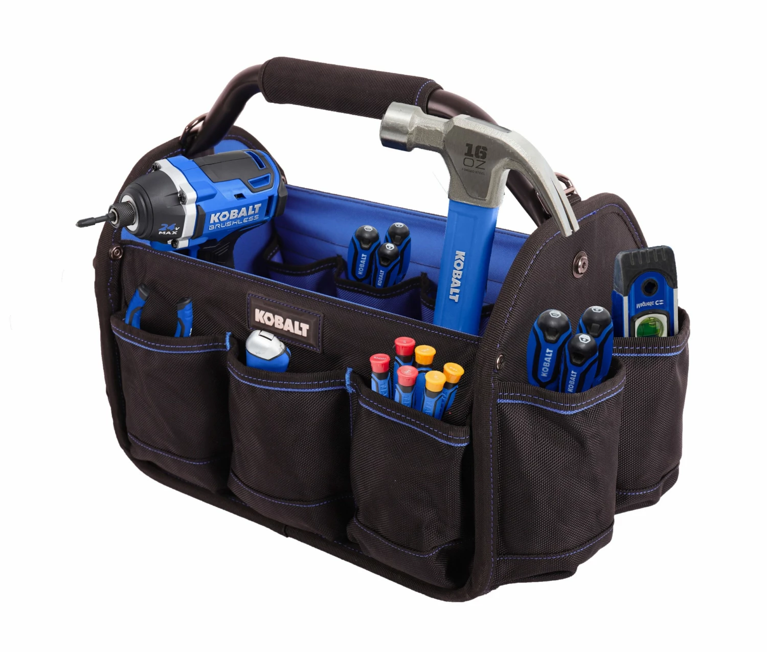 Kobalt Tool Bags Blue Black Polyester 15-in Tool Tote 3 Kobalt Tool Bags Blue Black Polyester 15-in Tool Tote - Image 3