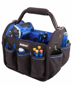 Kobalt Tool Bags Blue Black Polyester 12-in Tool Tote -Kobalt Best Sale 40642751 scaled
