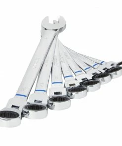Kobalt Ratchet Wrenches & Sets 8-Piece Set 12-Point Metric Flexible Head Ratchet Wrench Set