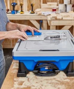 Kobalt Tile Saws 7-in 6-Amp Wet Tabletop Sliding Table Tile Saw -Kobalt Best Sale 41438108