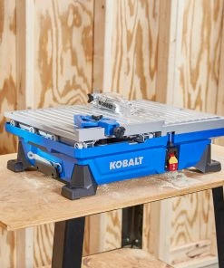 Kobalt Tile Saws 7-in 6-Amp Wet Tabletop Sliding Table Tile Saw -Kobalt Best Sale 41973205