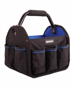 Kobalt Tool Bags Blue Black Polyester 12-in Tool Tote -Kobalt Best Sale 42143652