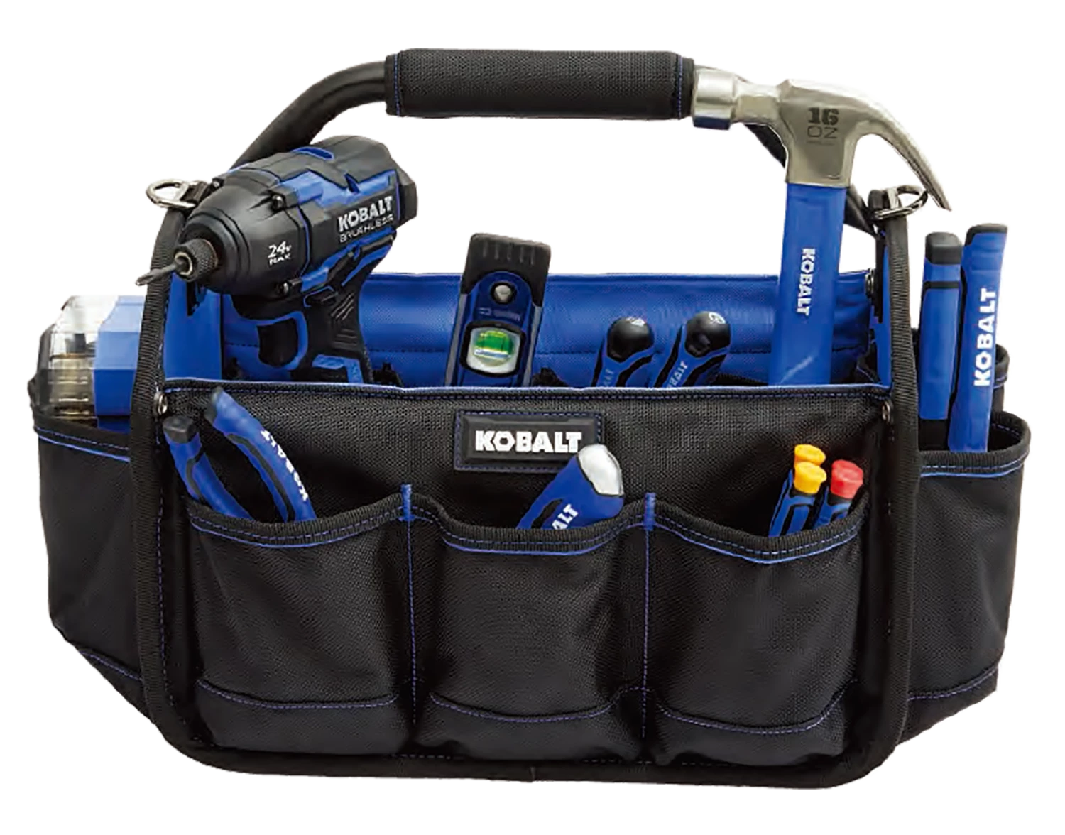 Kobalt Tool Bags Blue Black Polyester 15-in Tool Tote 4 Kobalt Tool Bags Blue Black Polyester 15-in Tool Tote - Image 4